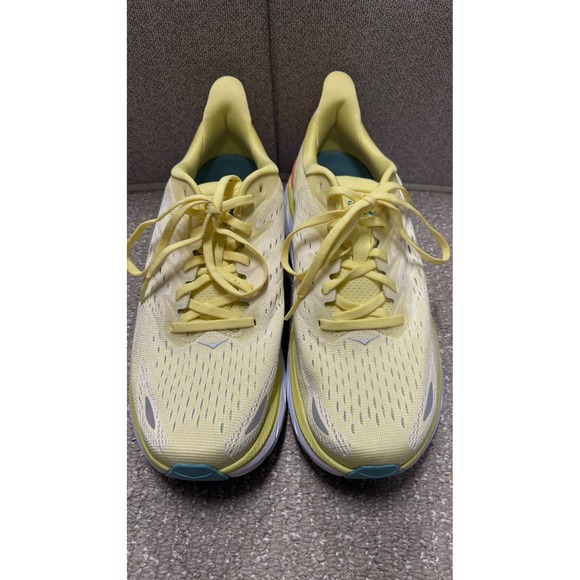 Hoka One One Clifton 8 Womens 9B Yellow Running Shoes EUC - Picture 2 of 7